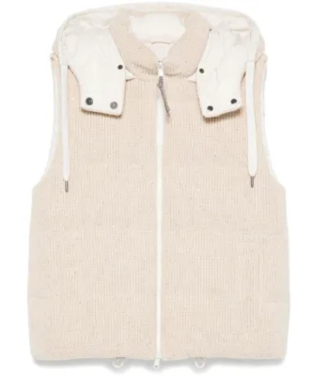 BRUNELLO CUCINELLI Бежевый хлопковый жилет, фото 1