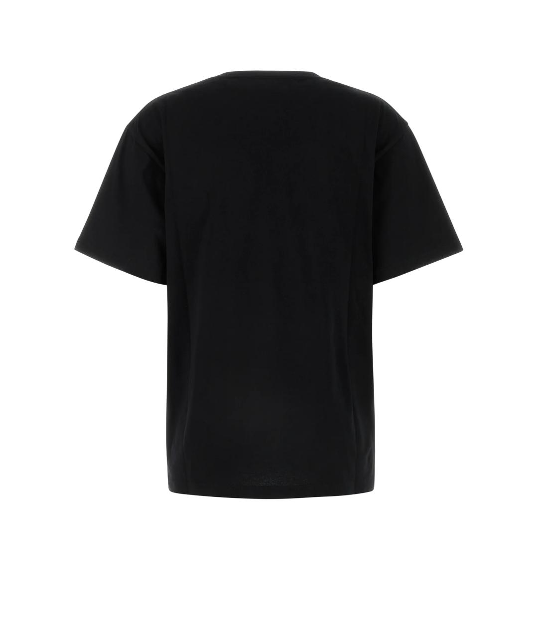 VALENTINO Черная хлопковая футболка, фото 2