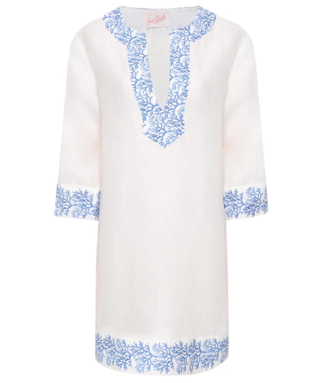 MC2 SAINT BARTH Синее льняное повседневное платье, фото 1