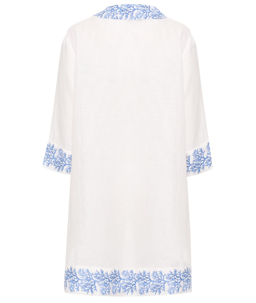 MC2 SAINT BARTH Синее льняное повседневное платье, фото 2