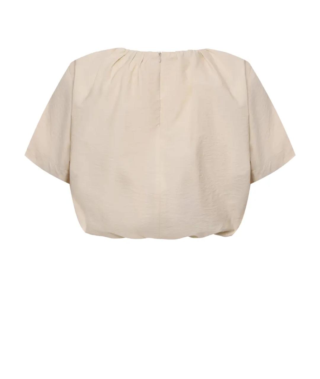 BRUNELLO CUCINELLI Бежевая хлопковая блузы, фото 2