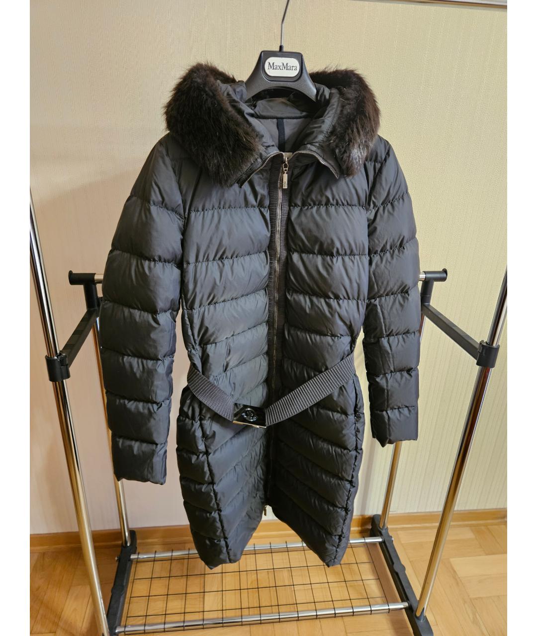 MONCLER Черная полиэстеровая куртка, фото 4