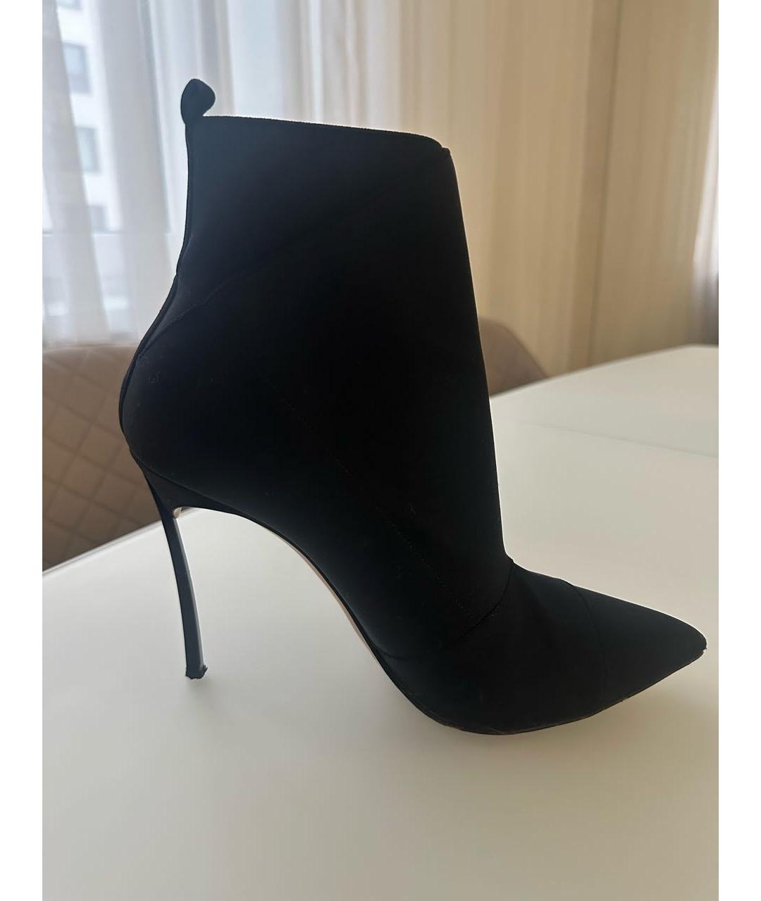 CASADEI Черные текстильные ботильоны, фото 9