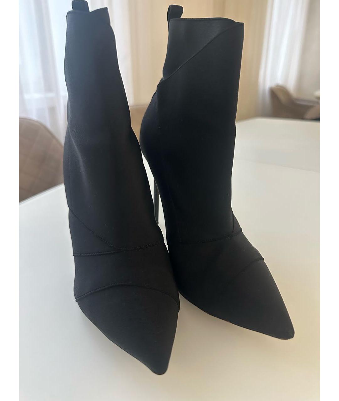 CASADEI Черные текстильные ботильоны, фото 2