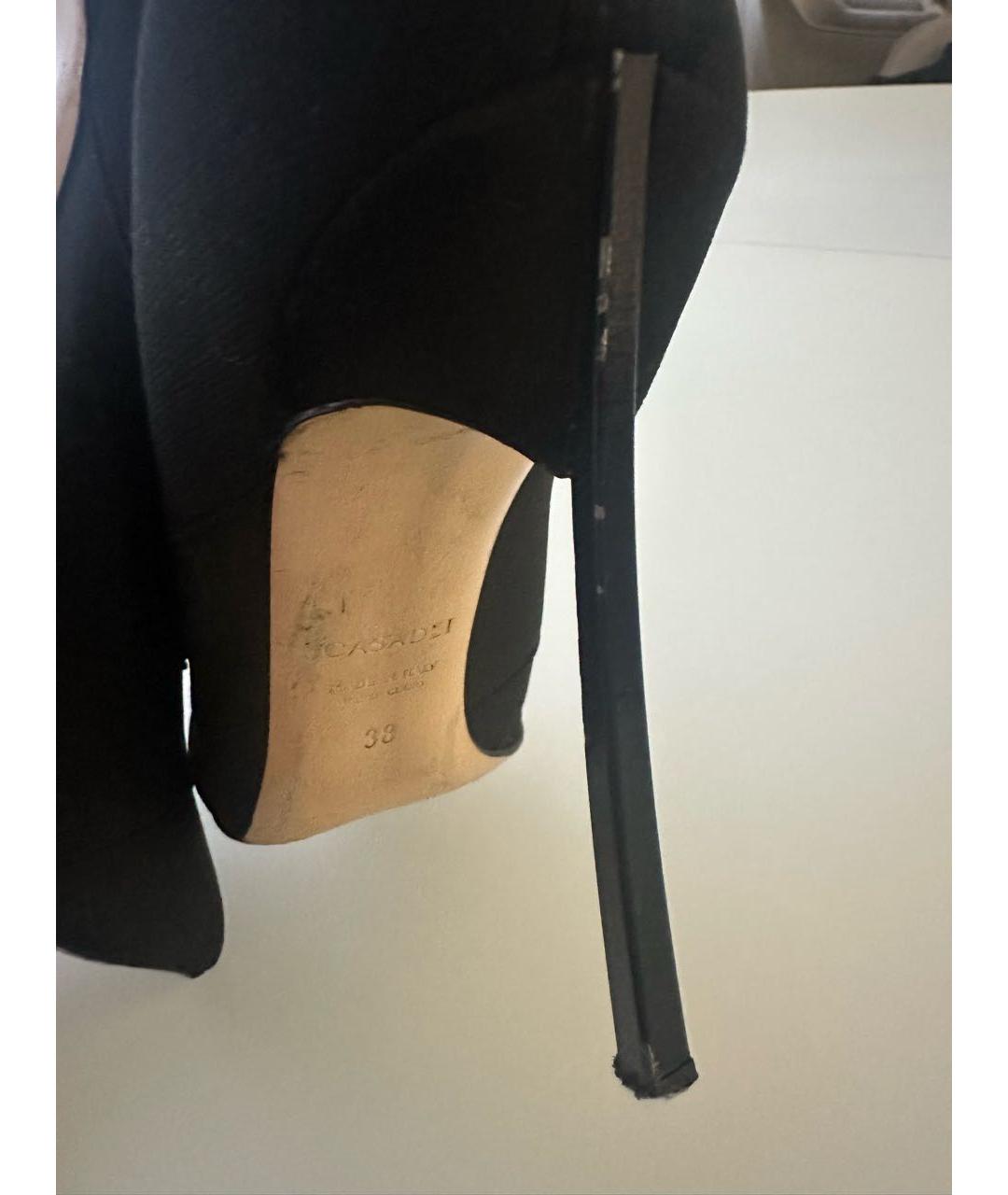 CASADEI Черные текстильные ботильоны, фото 7