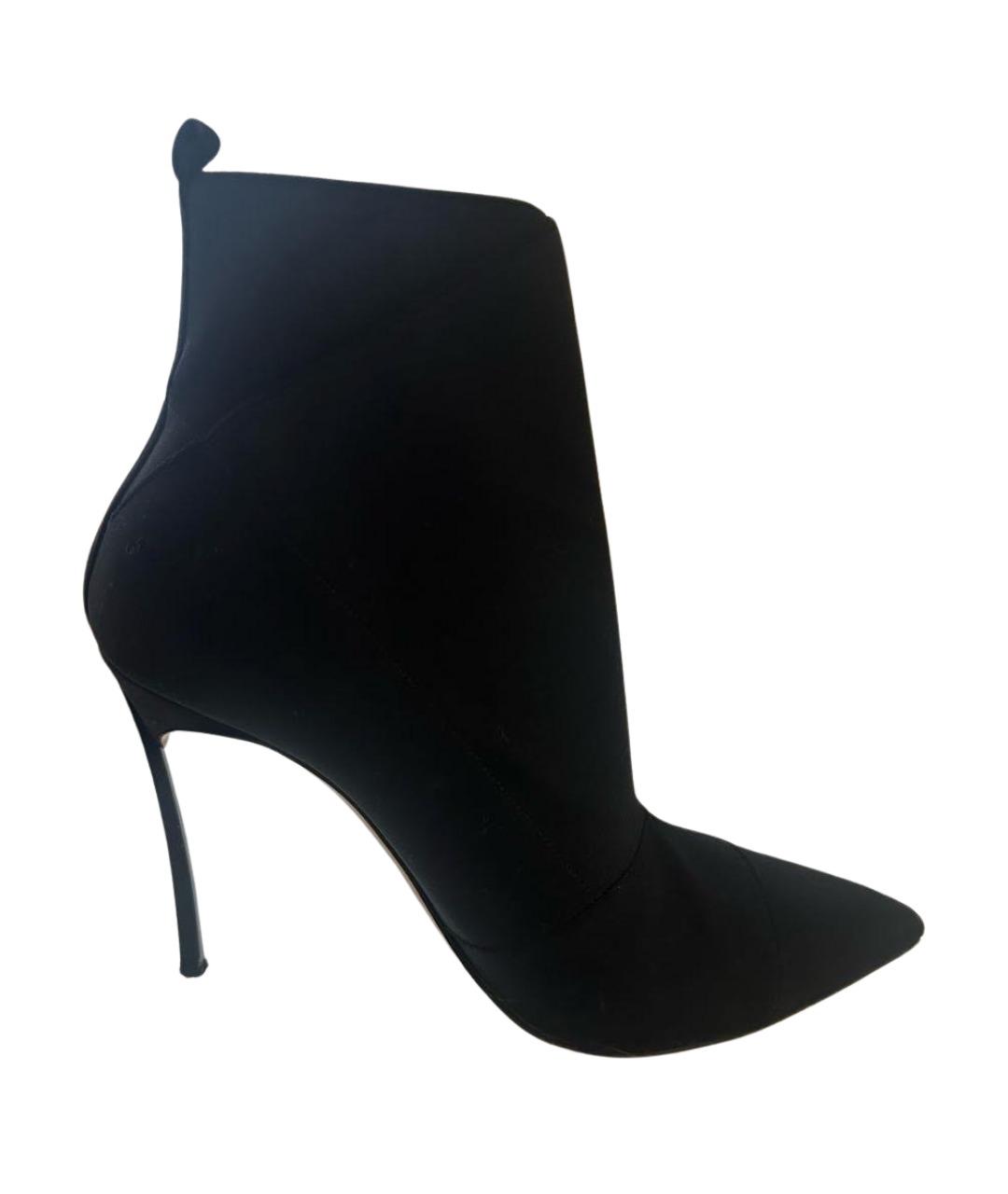 CASADEI Черные текстильные ботильоны, фото 1