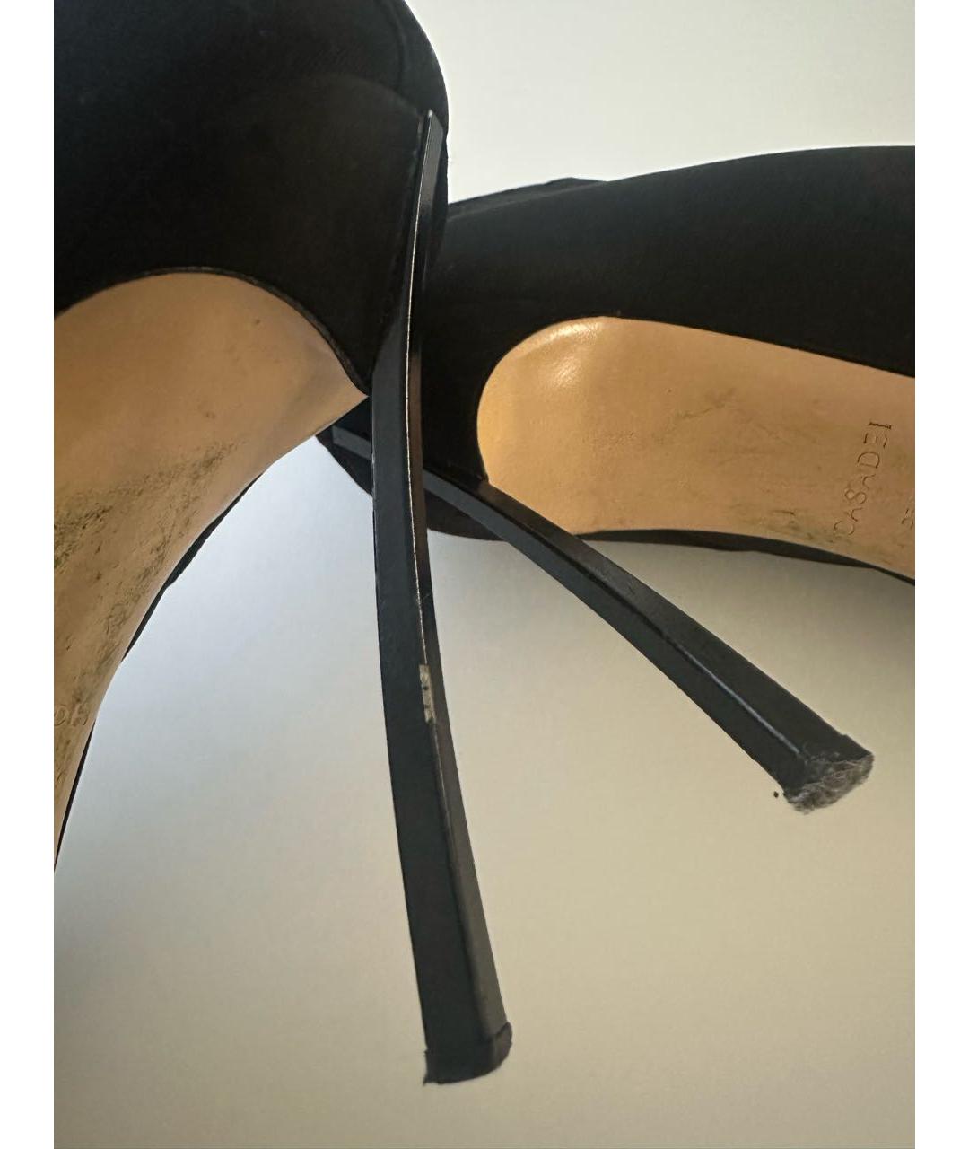 CASADEI Черные текстильные ботильоны, фото 6