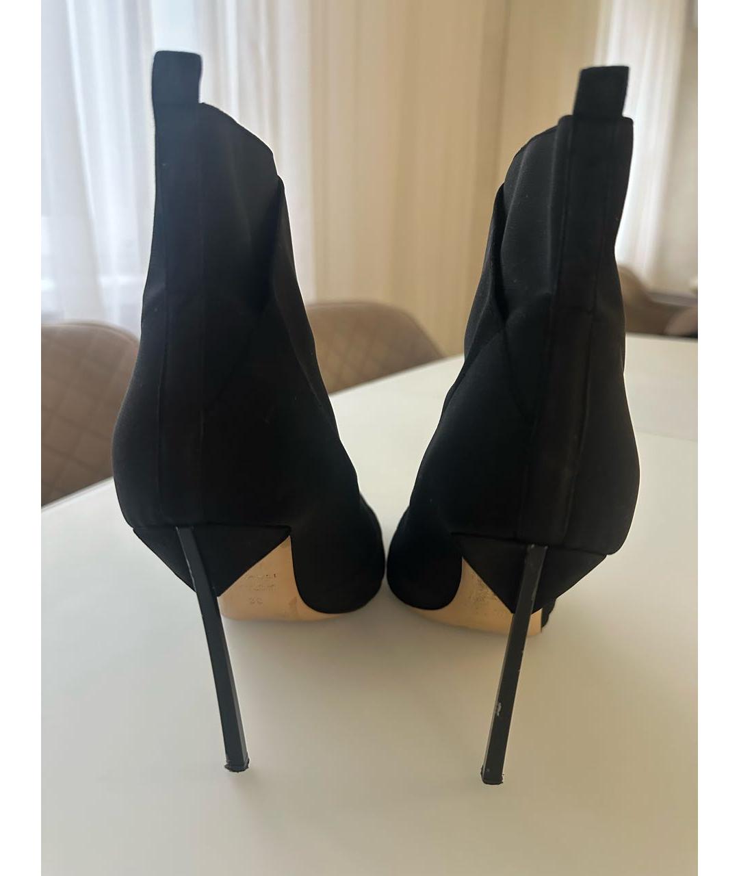 CASADEI Черные текстильные ботильоны, фото 4