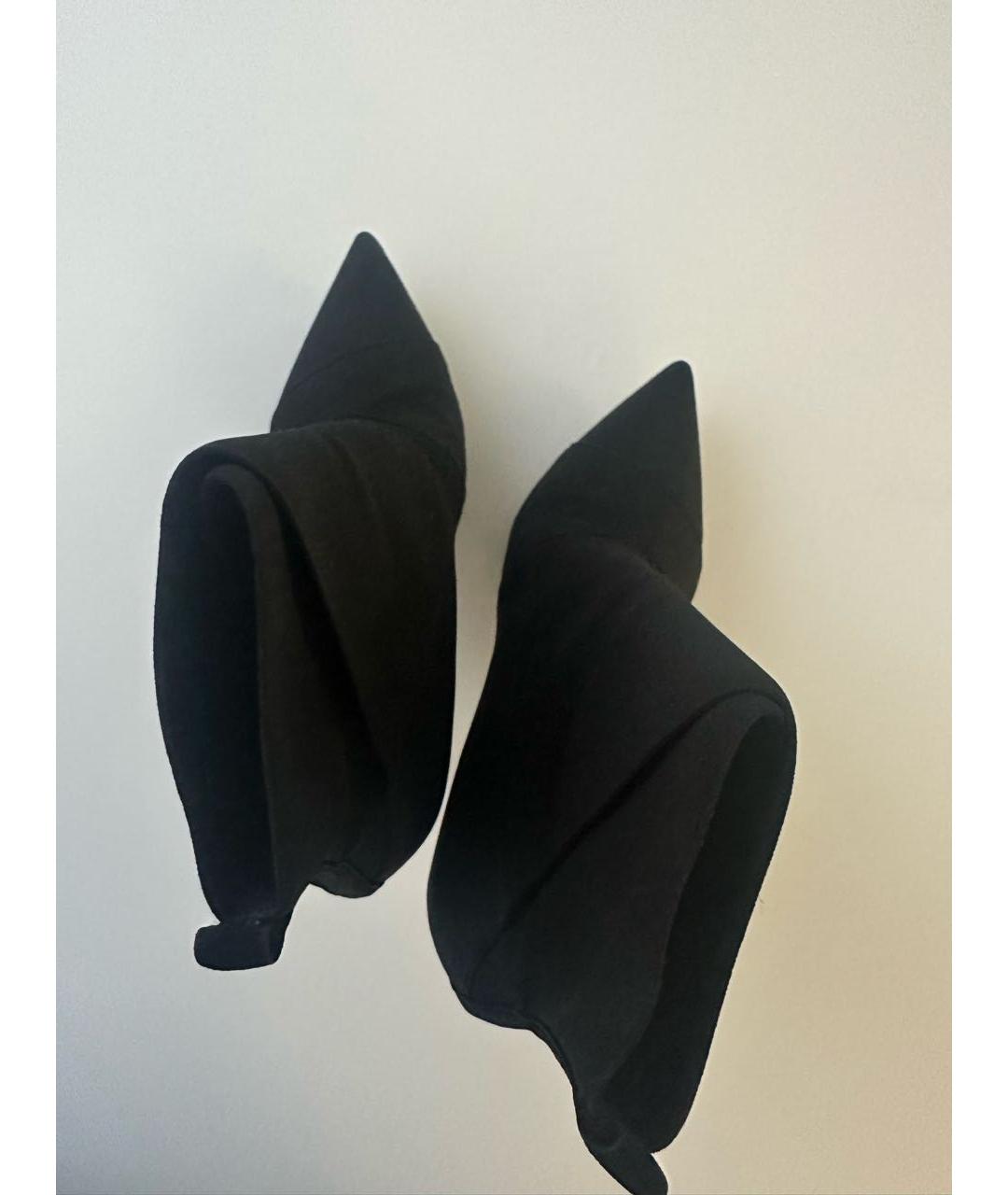 CASADEI Черные текстильные ботильоны, фото 3