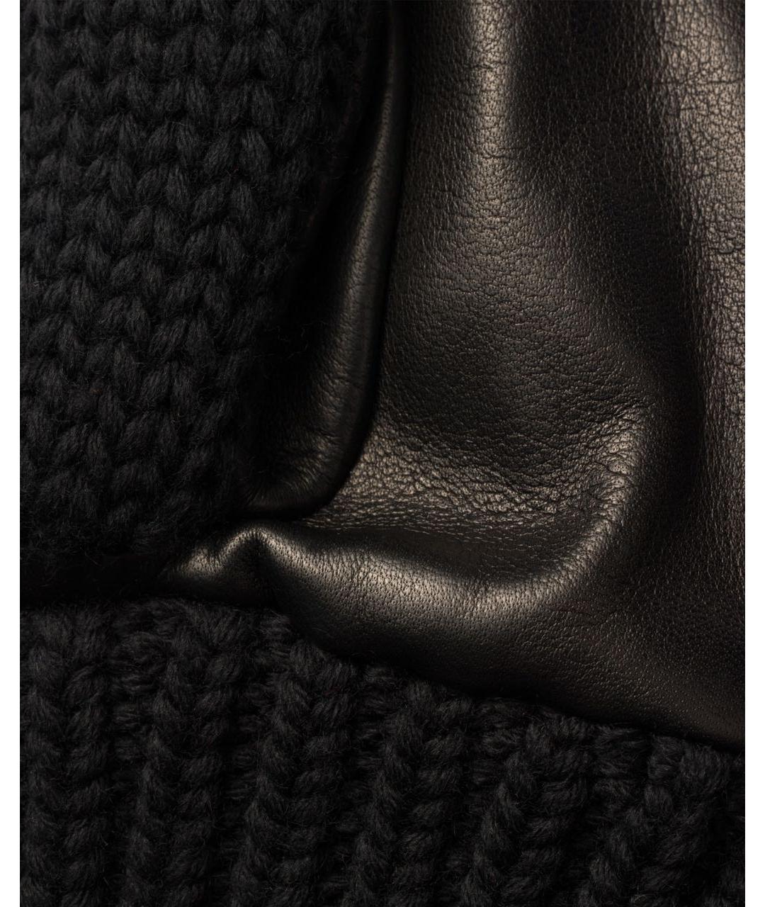 PRADA Черные шерстяные перчатки, фото 2