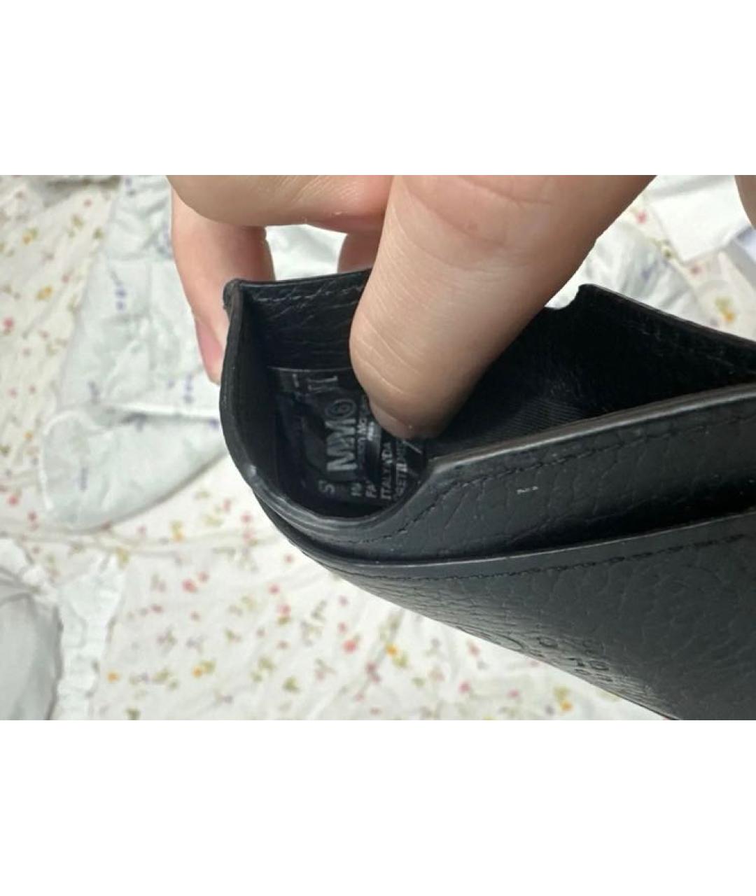 MM6 MAISON MARGIELA Черный кожаный кардхолдер, фото 5