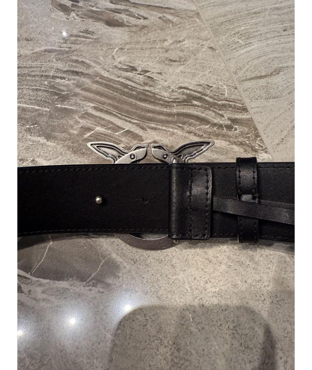 PINKO Черный кожаный ремень, фото 4