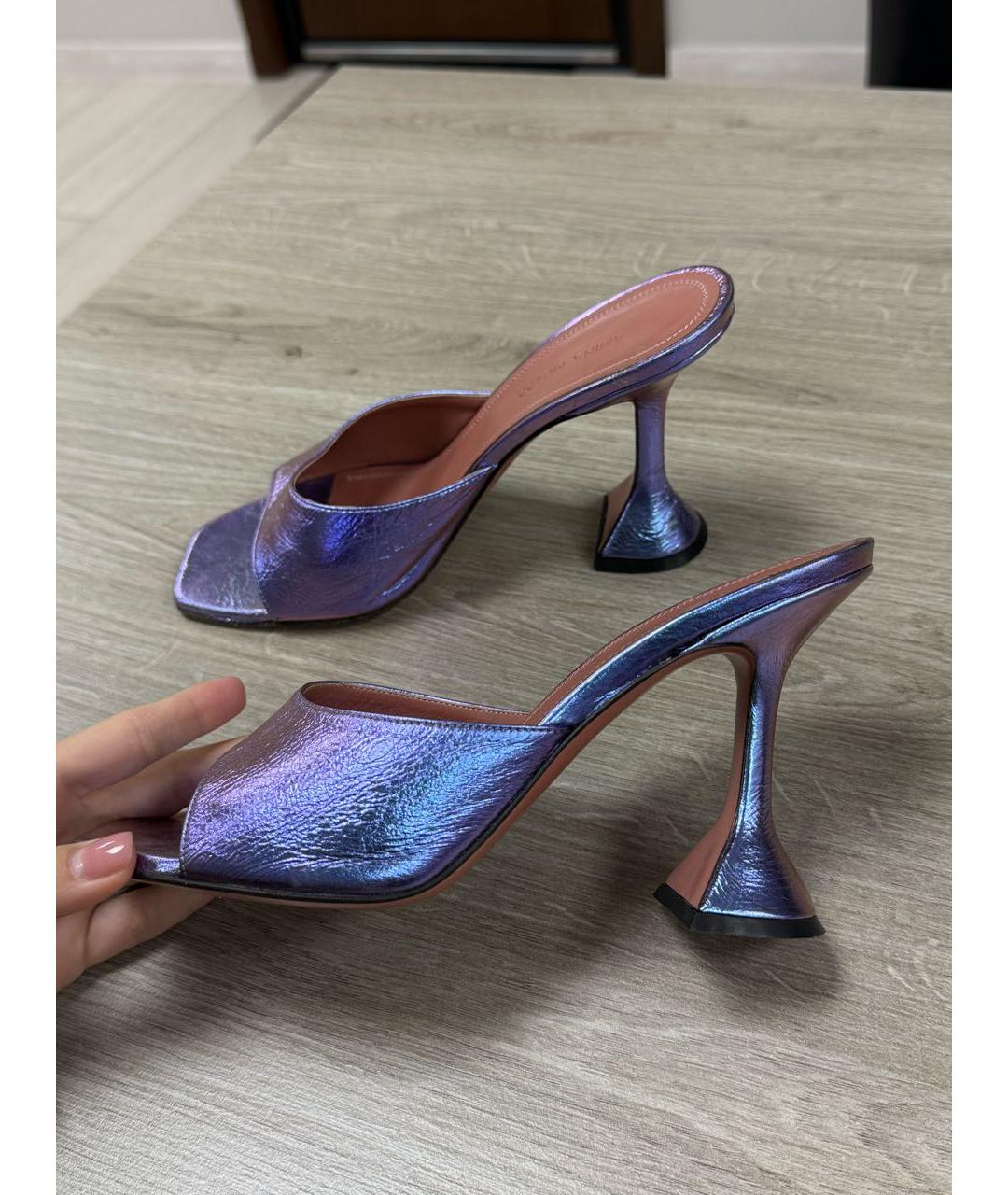 Amina Muaddi Мульти кожаные мюли, фото 3