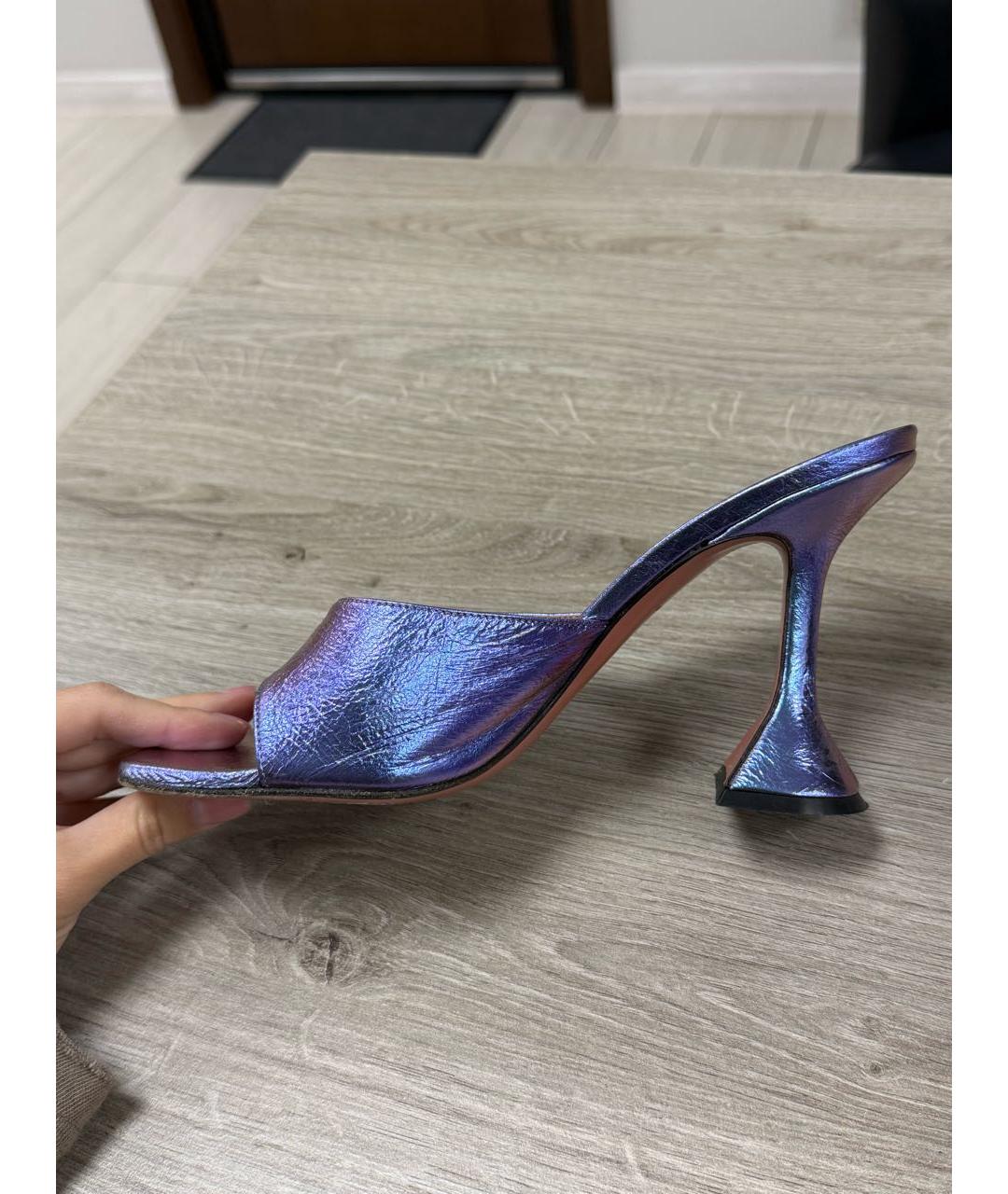 Amina Muaddi Мульти кожаные мюли, фото 6