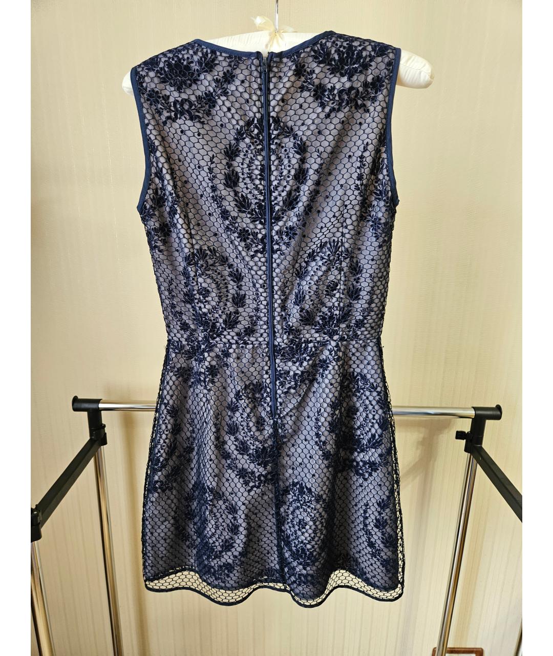 RED VALENTINO Синее полиэстеровое повседневное платье, фото 5