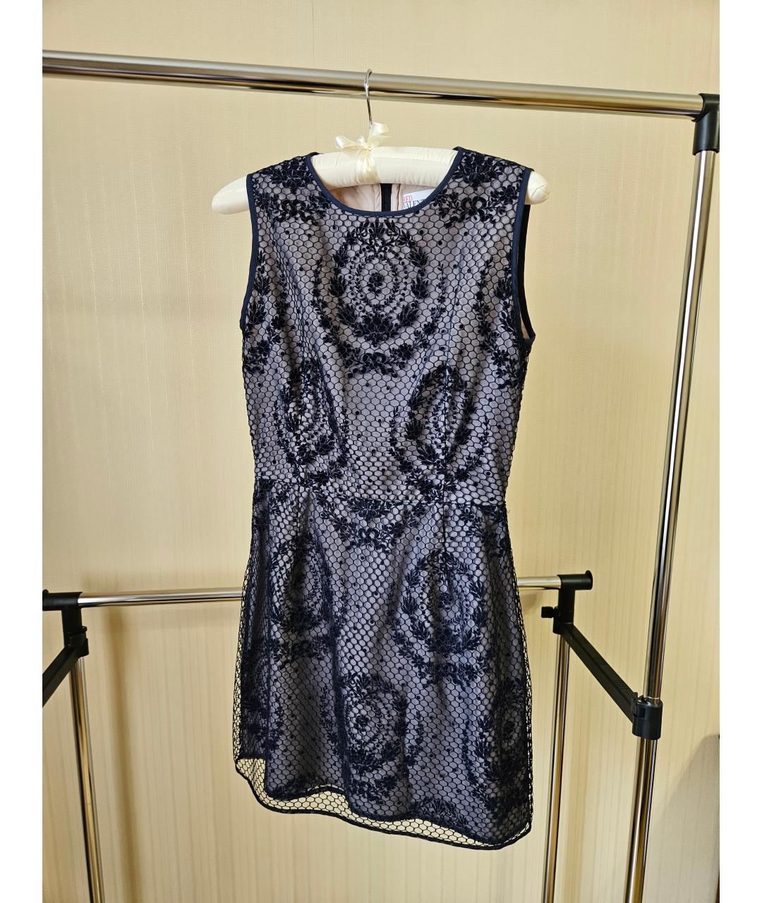 RED VALENTINO Синее полиэстеровое повседневное платье, фото 2