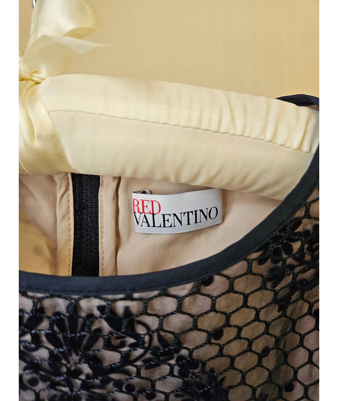 RED VALENTINO Синее полиэстеровое повседневное платье, фото 4