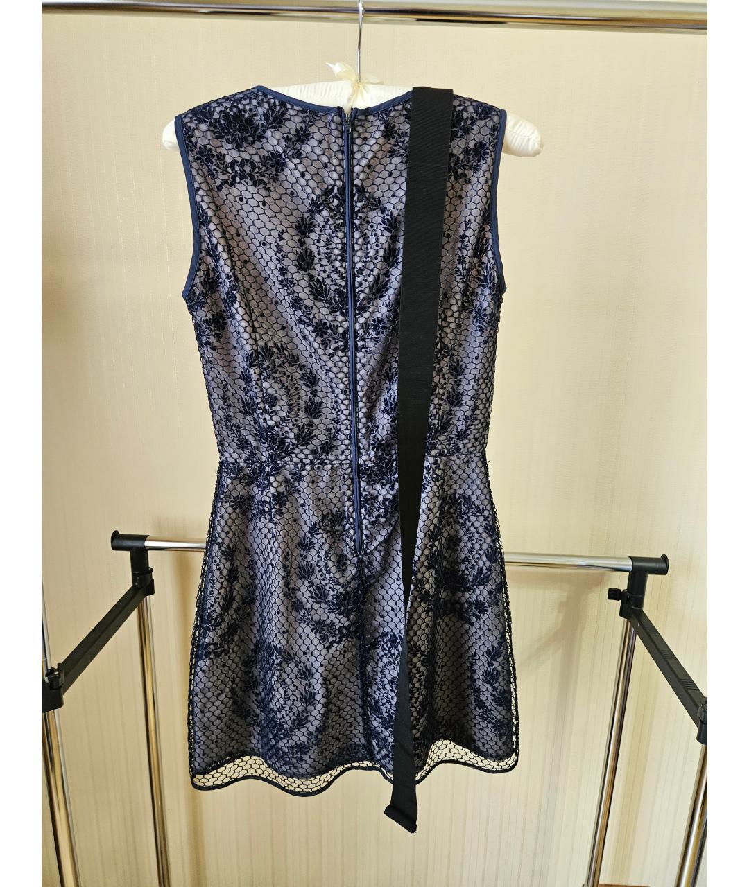 RED VALENTINO Синее полиэстеровое повседневное платье, фото 3