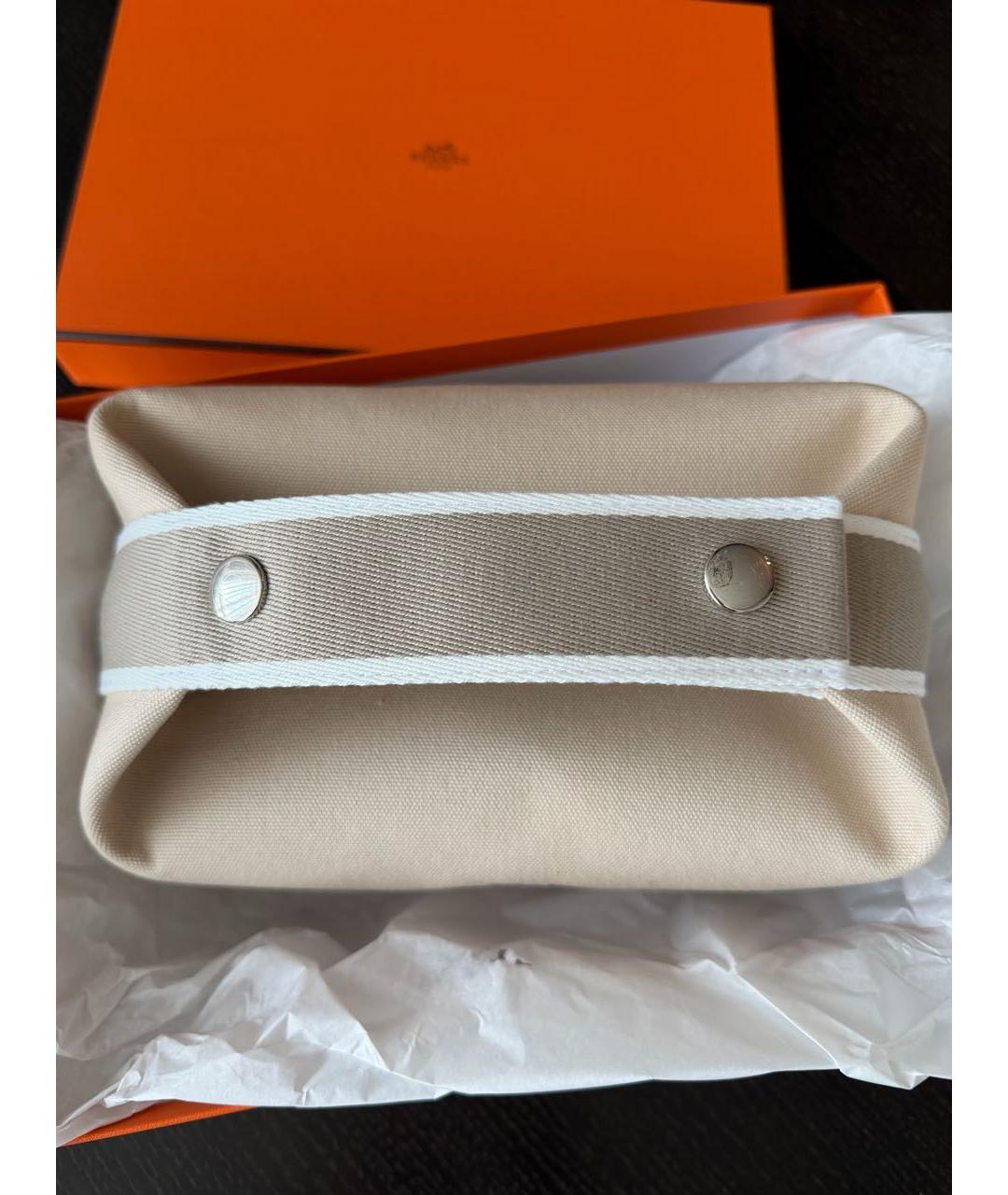 HERMES Бежевая косметичка, фото 4
