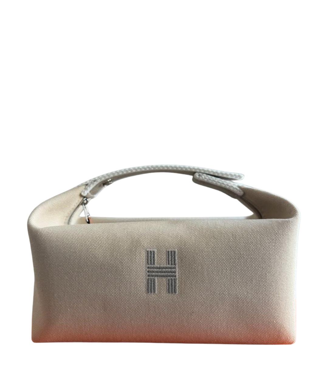 HERMES Бежевая косметичка, фото 1