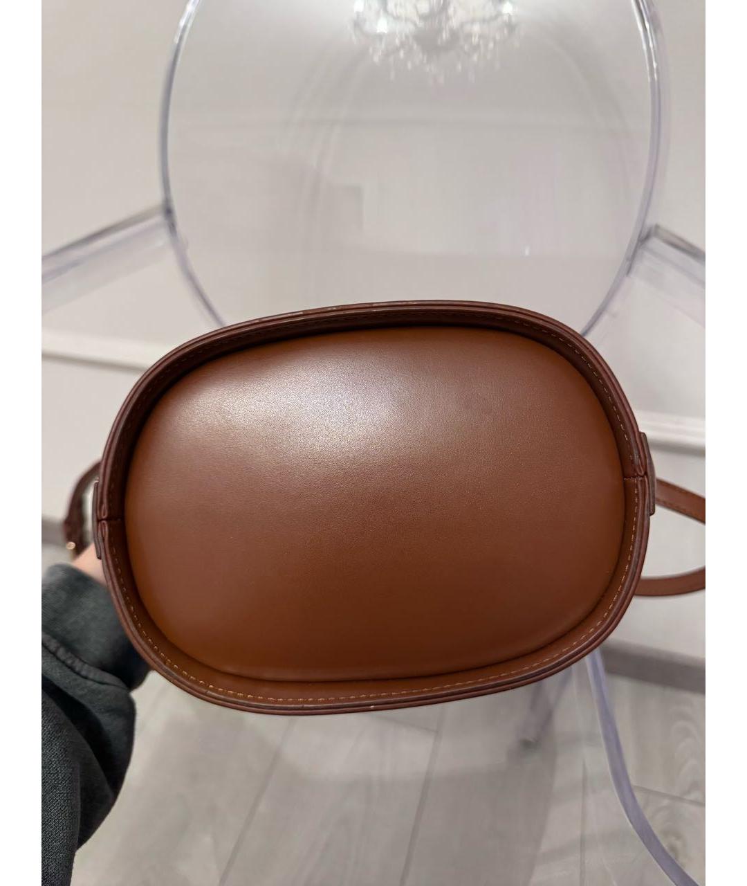 12 STOREEZ Коричневая кожаная сумка с короткими ручками, фото 3