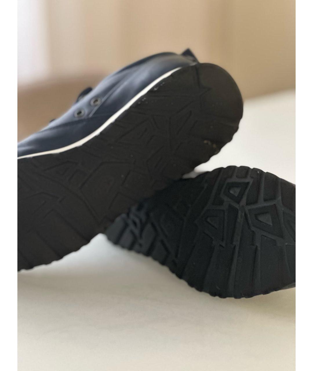 BARRACUDA Темно-синие кожаные низкие кроссовки / кеды, фото 6