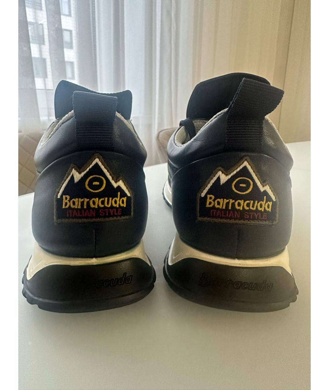 BARRACUDA Темно-синие кожаные низкие кроссовки / кеды, фото 4