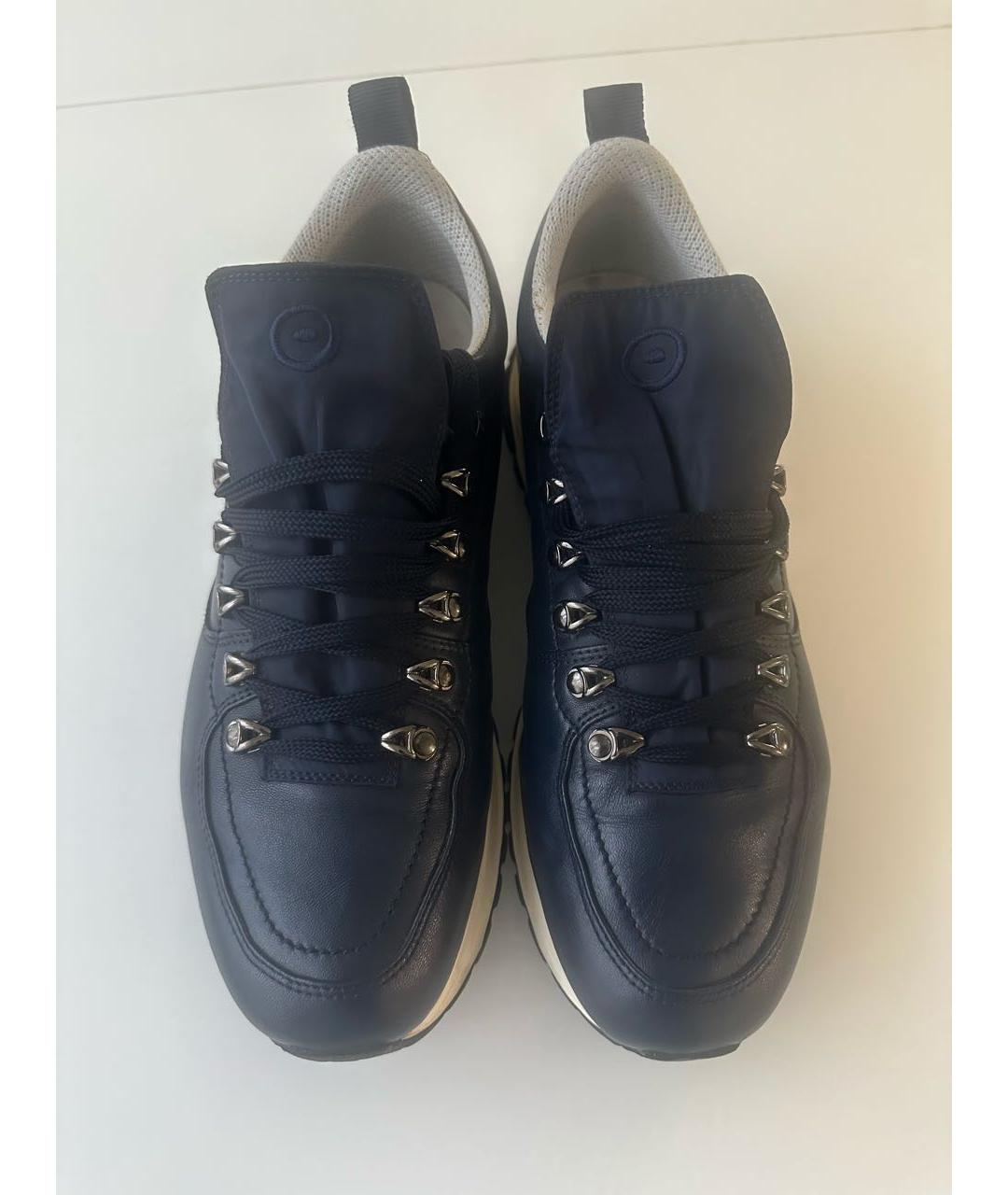 BARRACUDA Темно-синие кожаные низкие кроссовки / кеды, фото 2