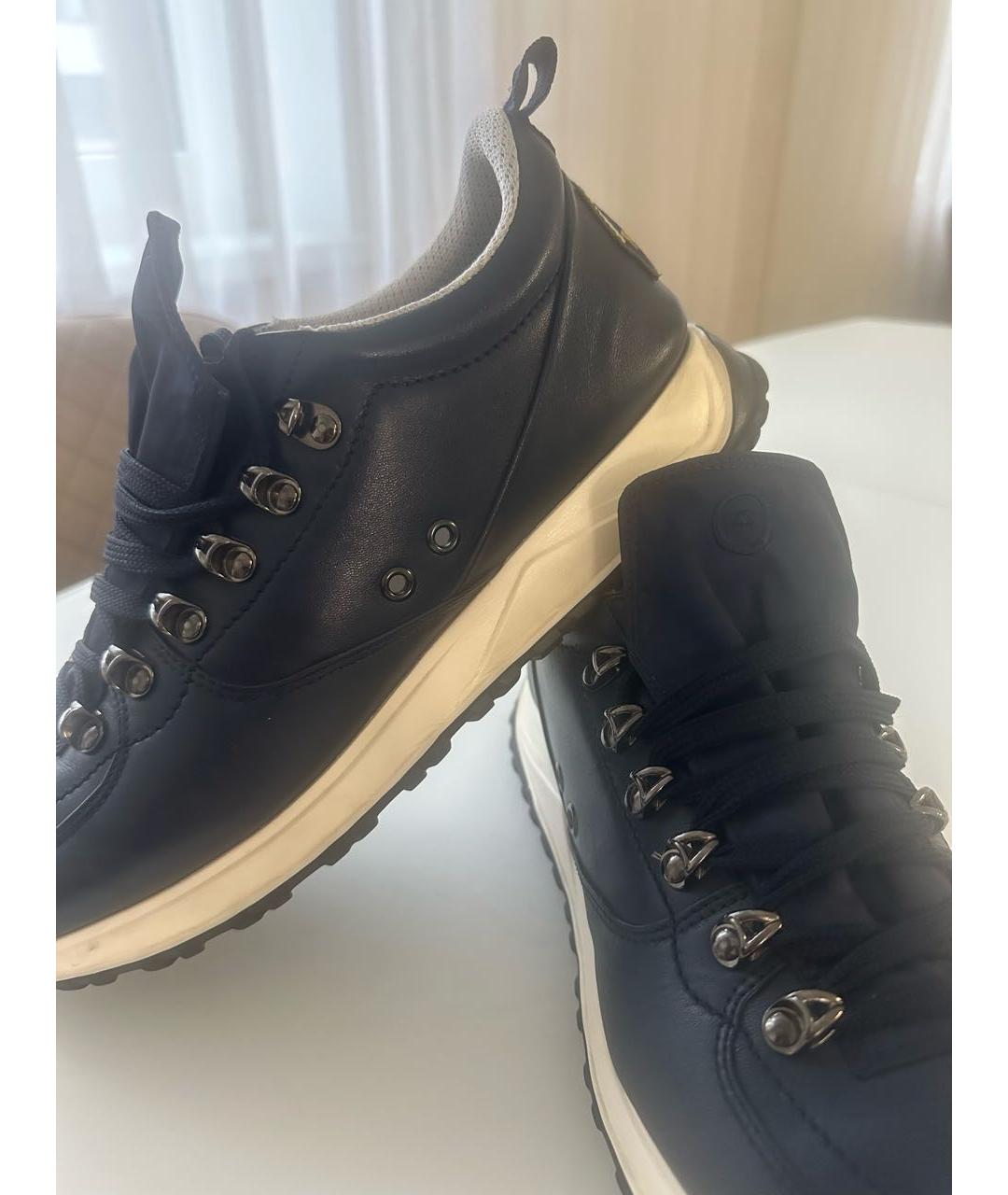 BARRACUDA Темно-синие кожаные низкие кроссовки / кеды, фото 5