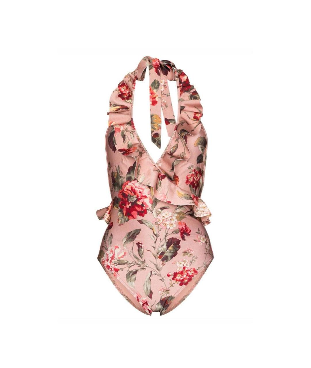 ZIMMERMANN Коралловый полиамидовый купальник, фото 1