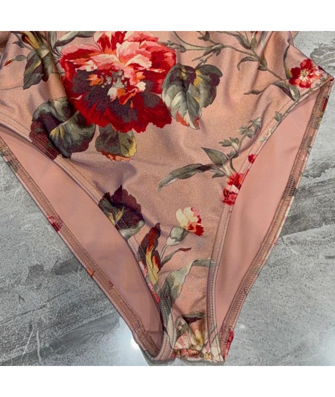 ZIMMERMANN Коралловый полиамидовый купальник, фото 3