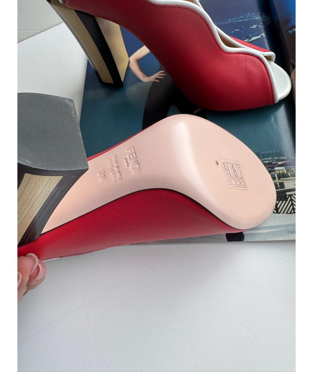 FENDI Мульти кожаные ботильоны, фото 4