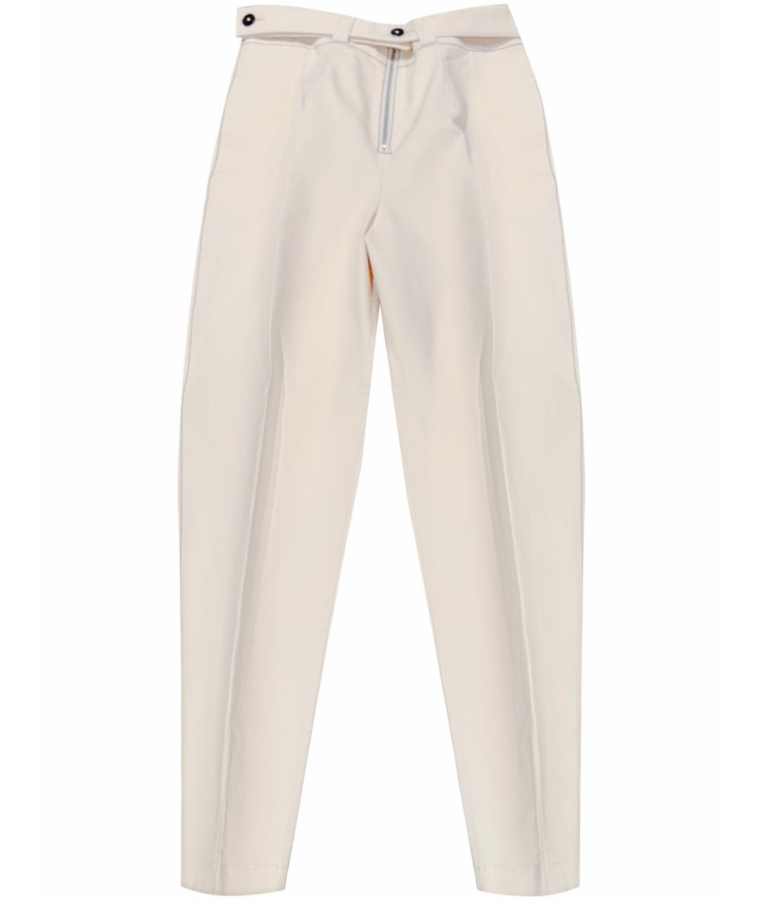 JIL SANDER Бежевые хлопковые брюки широкие, фото 1