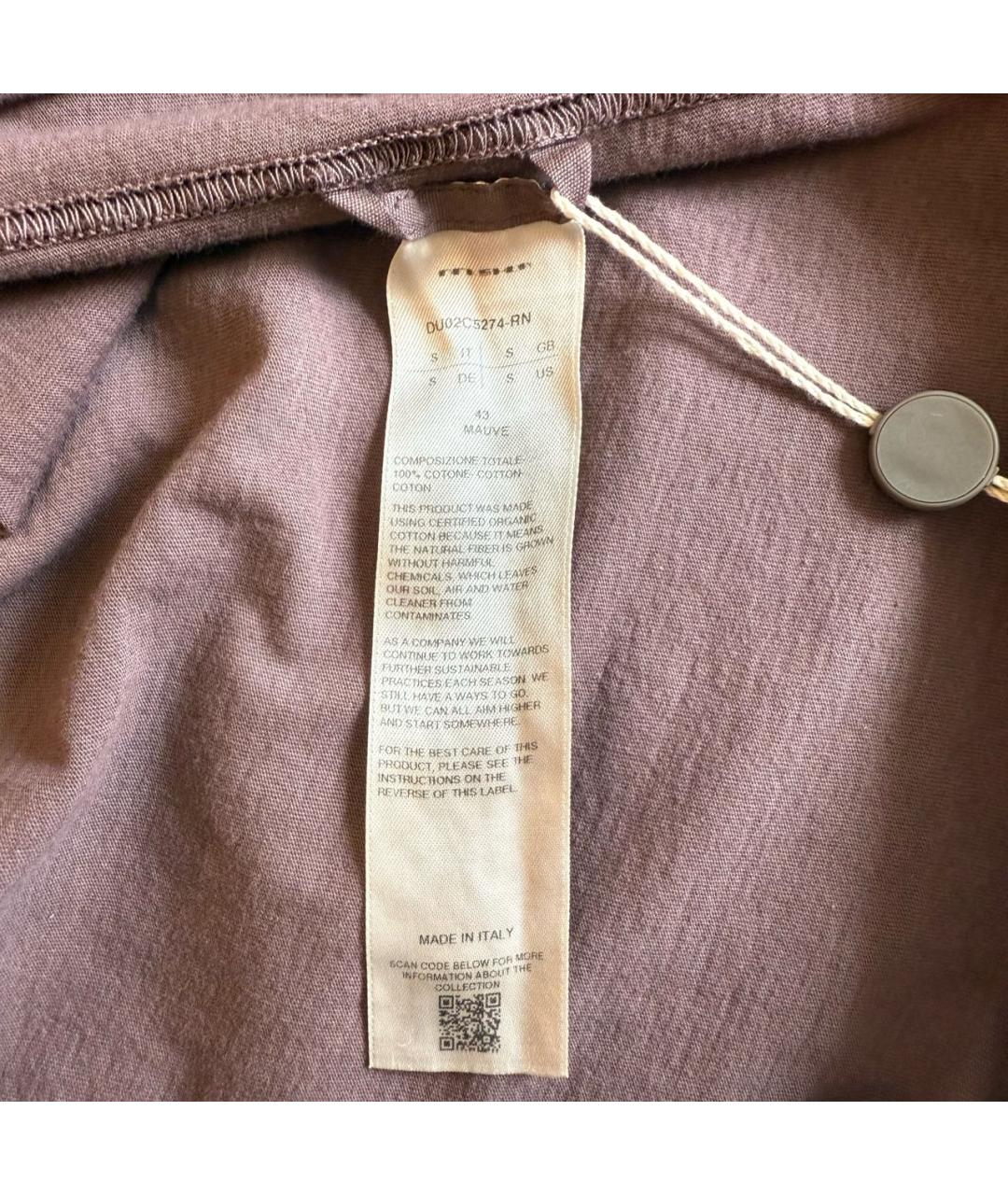 RICK OWENS DRKSHDW Фиолетовая хлопковая футболка, фото 4