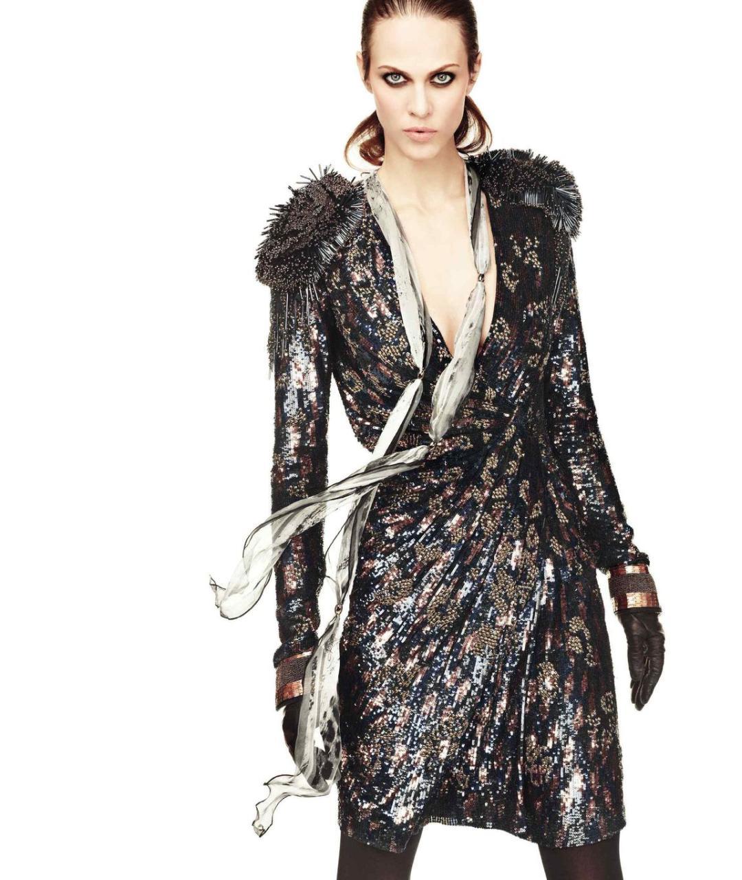 ROBERTO CAVALLI Синее шелковое вечернее платье, фото 6