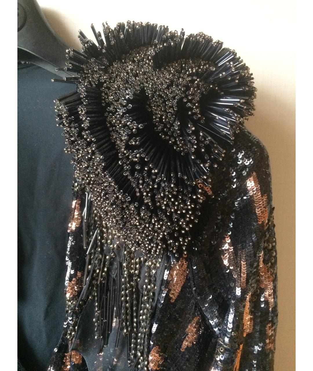 ROBERTO CAVALLI Синее шелковое вечернее платье, фото 4