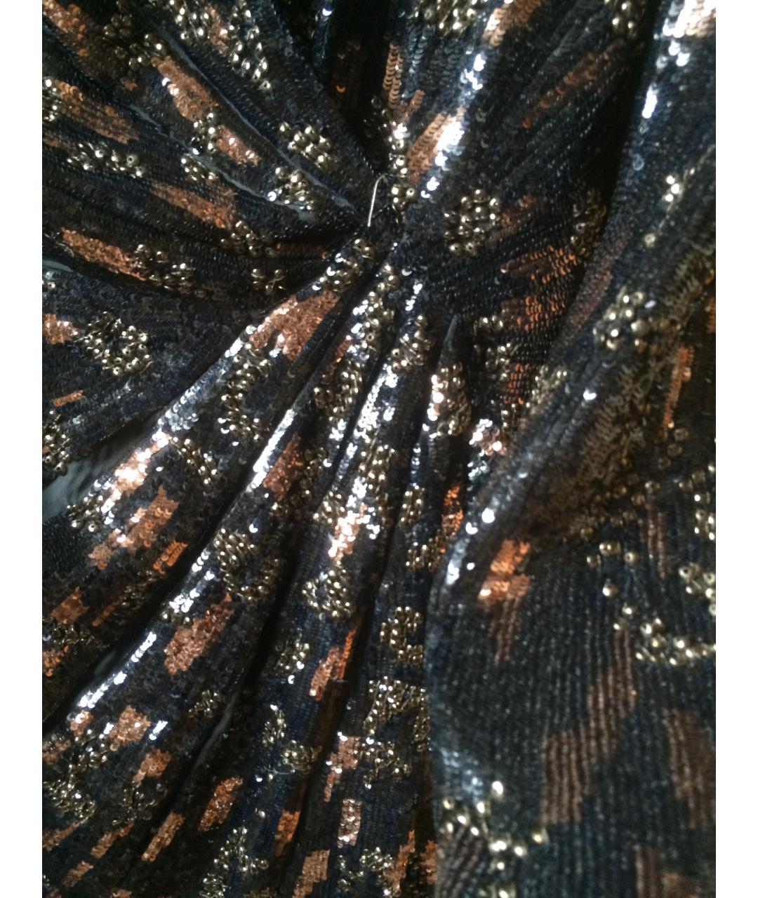 ROBERTO CAVALLI Синее шелковое вечернее платье, фото 5