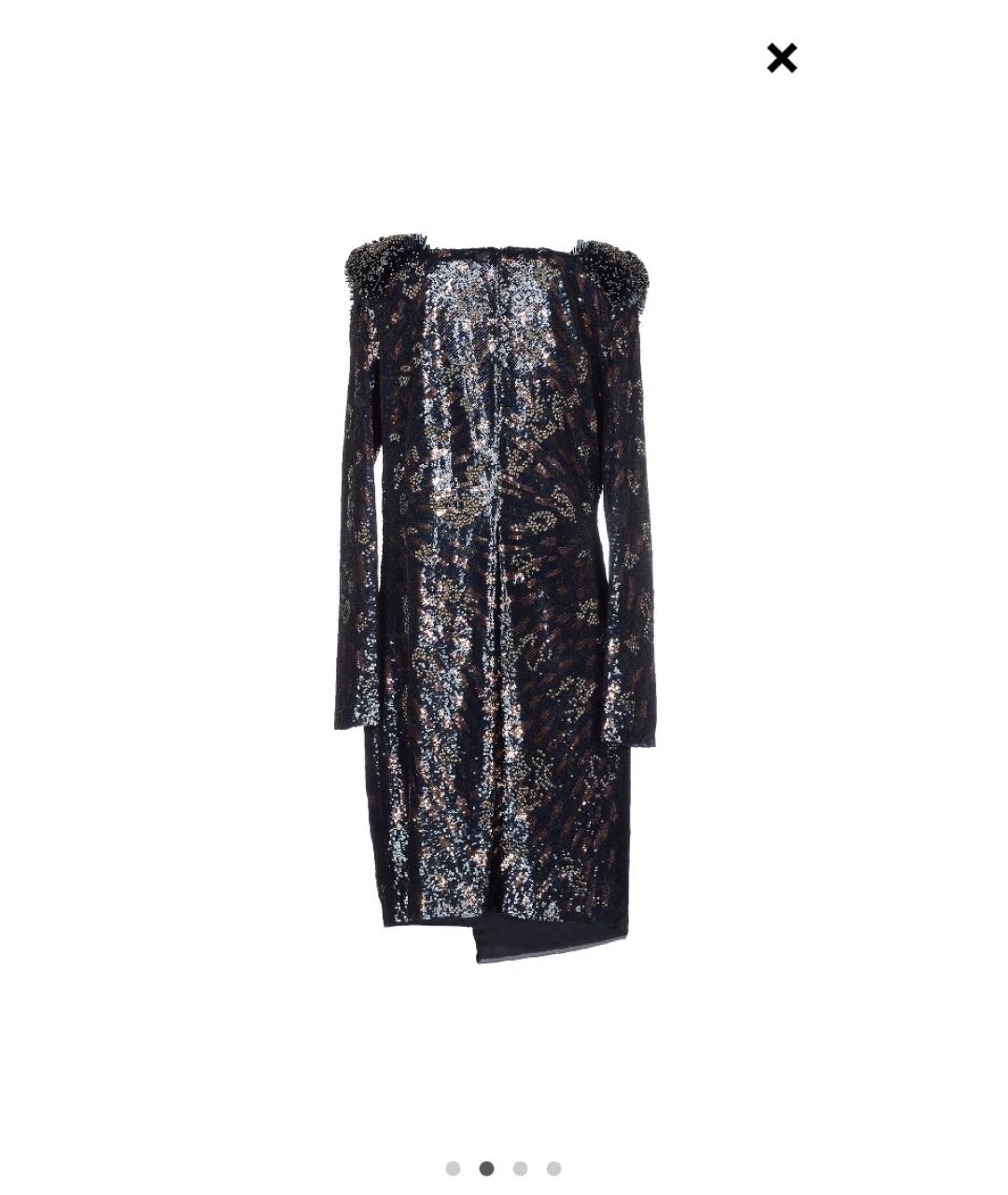 ROBERTO CAVALLI Синее шелковое вечернее платье, фото 2