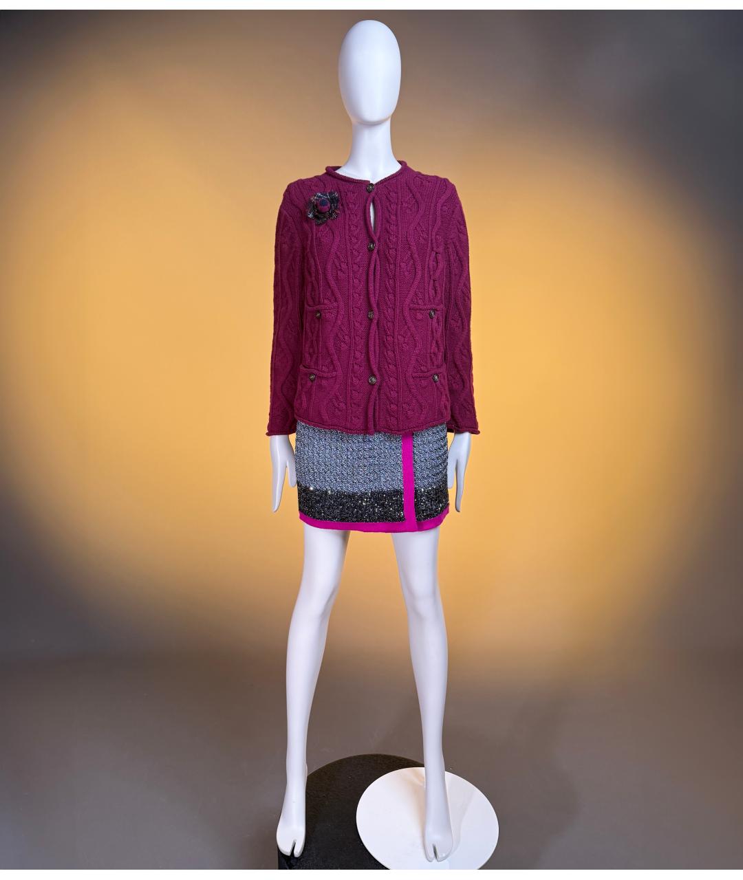 CHANEL Бордовый кашемировый кардиган, фото 2