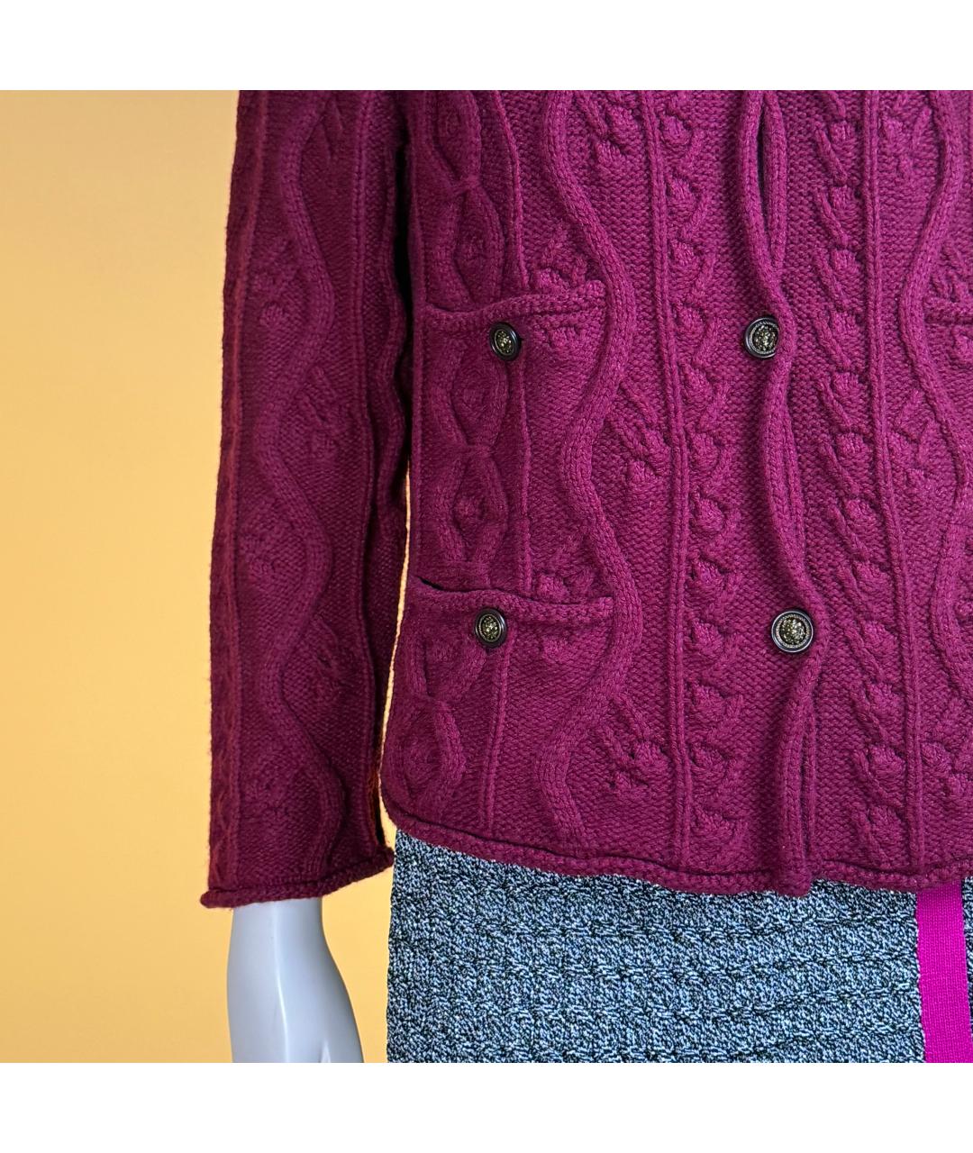 CHANEL Бордовый кашемировый кардиган, фото 4