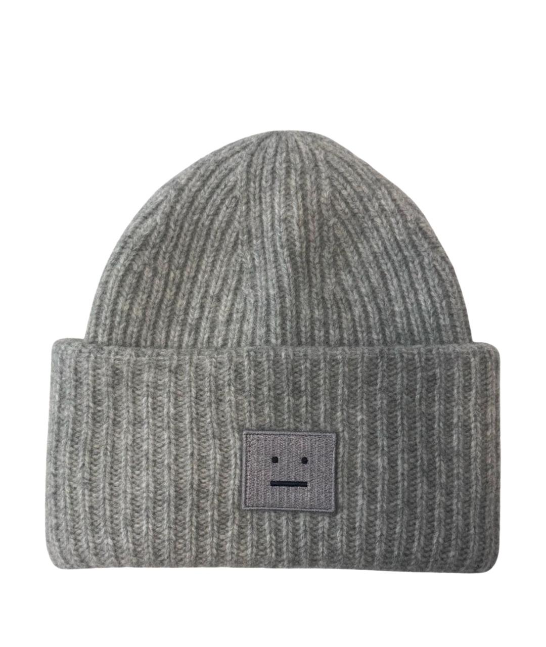 ACNE STUDIOS Серая шерстяная шапка, фото 1