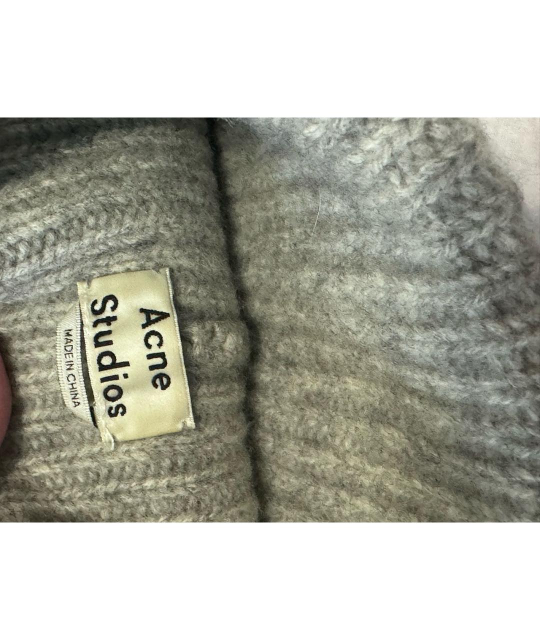 ACNE STUDIOS Серая шерстяная шапка, фото 2