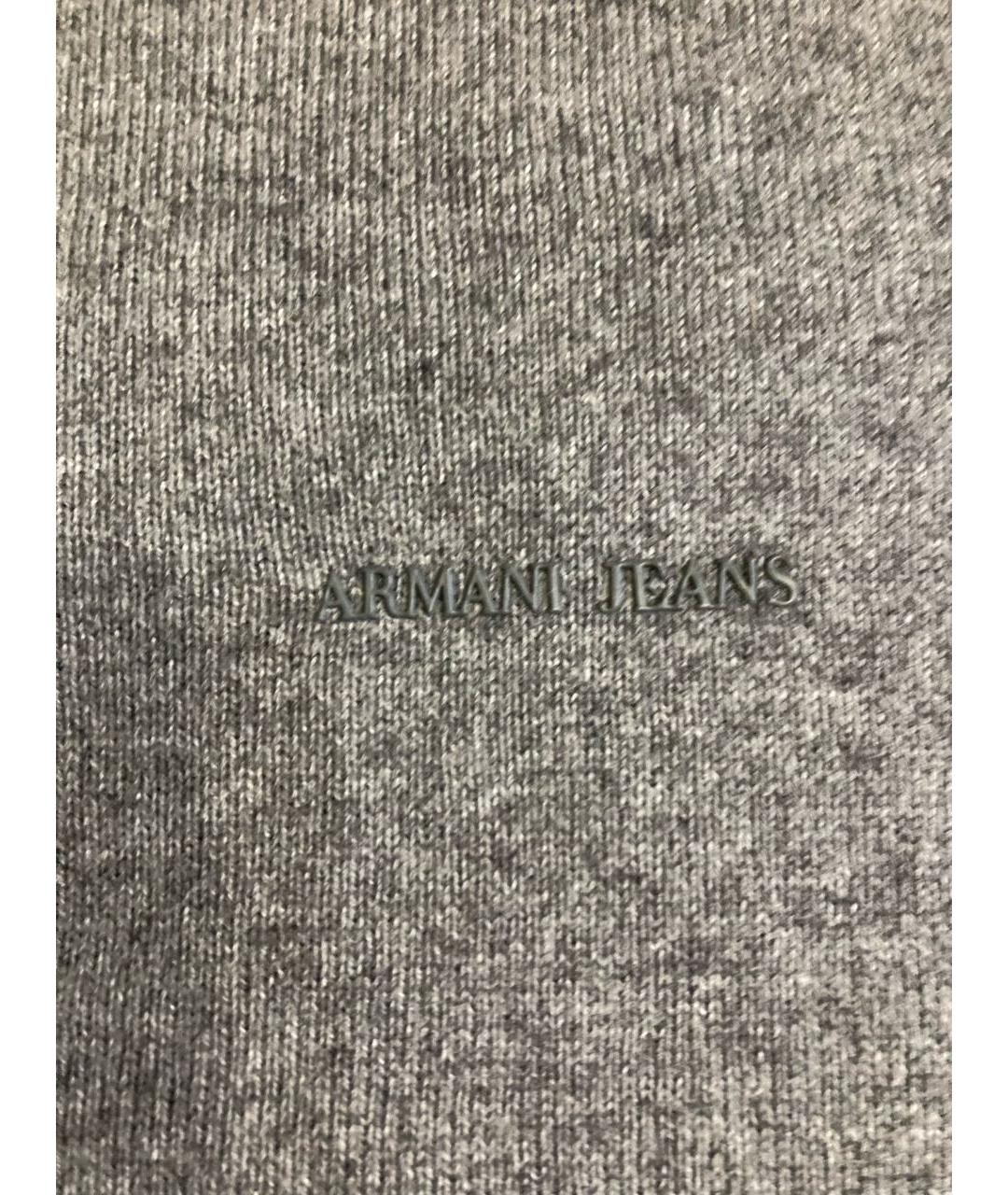 ARMANI JEANS Серый шерстяной джемпер / свитер, фото 4