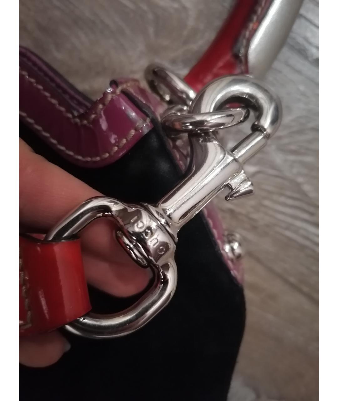 GUCCI Черная замшевая сумка через плечо, фото 5