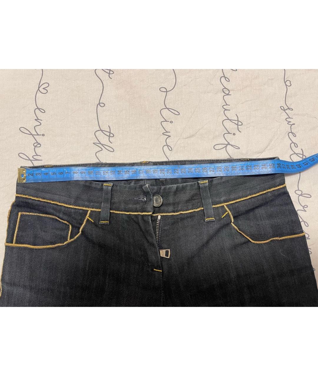 DOLCE&GABBANA Темно-синие хлопковые прямые джинсы, фото 4