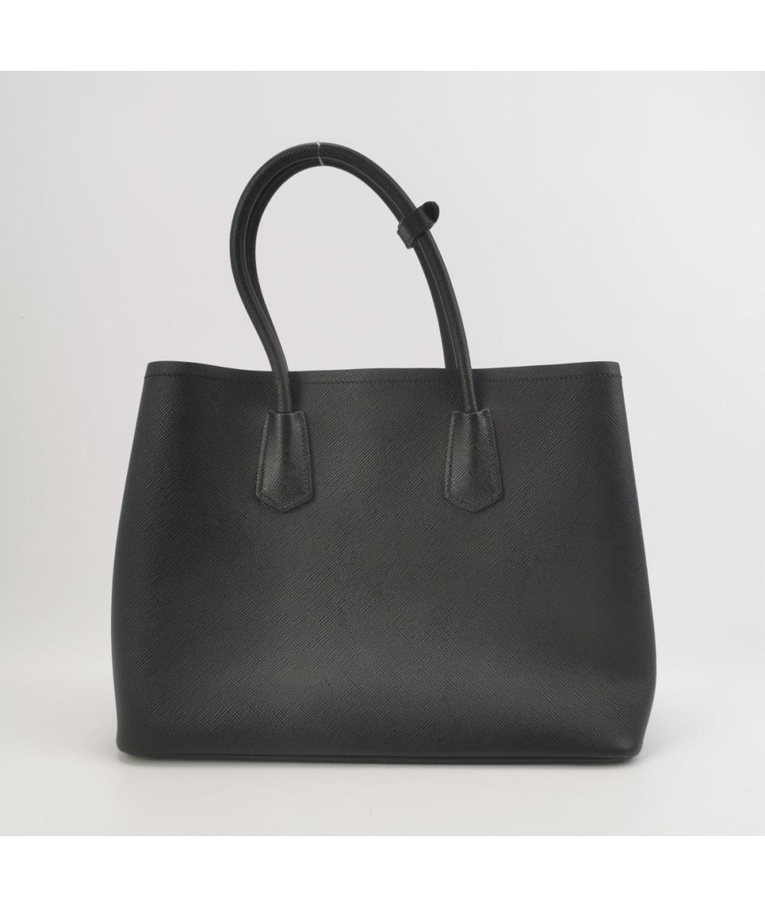 PRADA Черная кожаная сумка тоут, фото 4