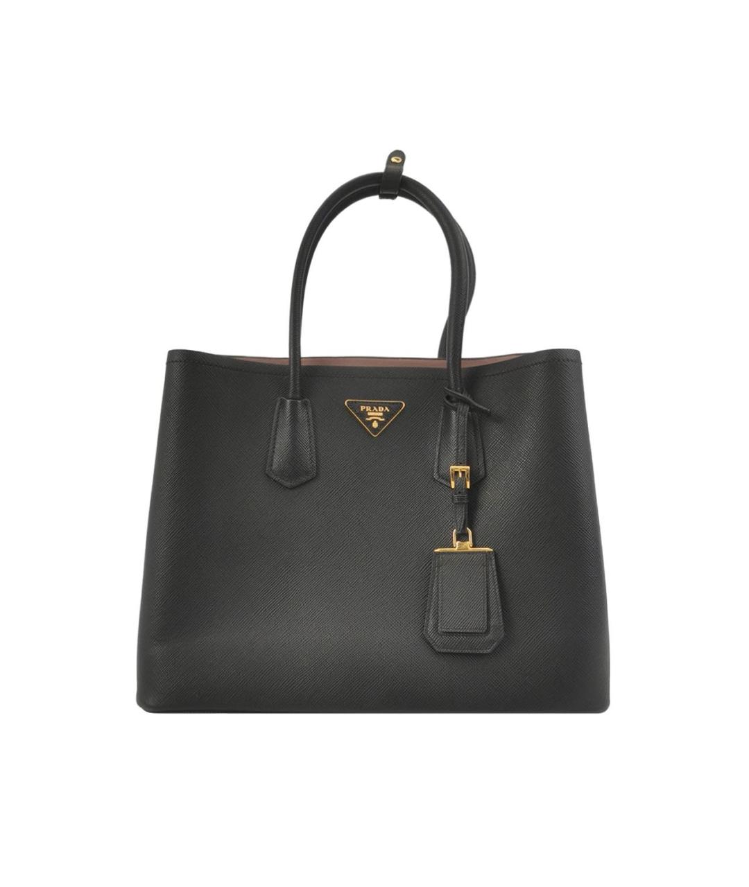 PRADA Черная кожаная сумка тоут, фото 1