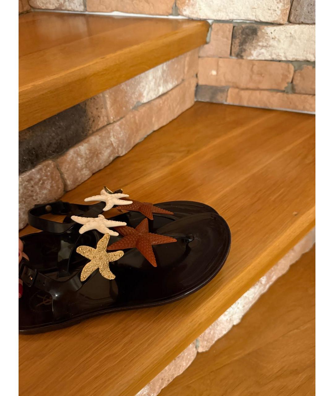 SAINT LAURENT Мульти резиновые сандалии, фото 3