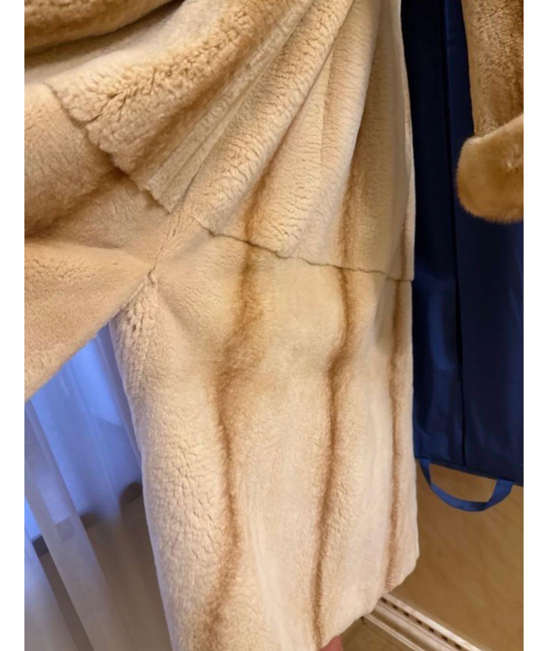 BRASCHI Бежевая меховая шуба, фото 2