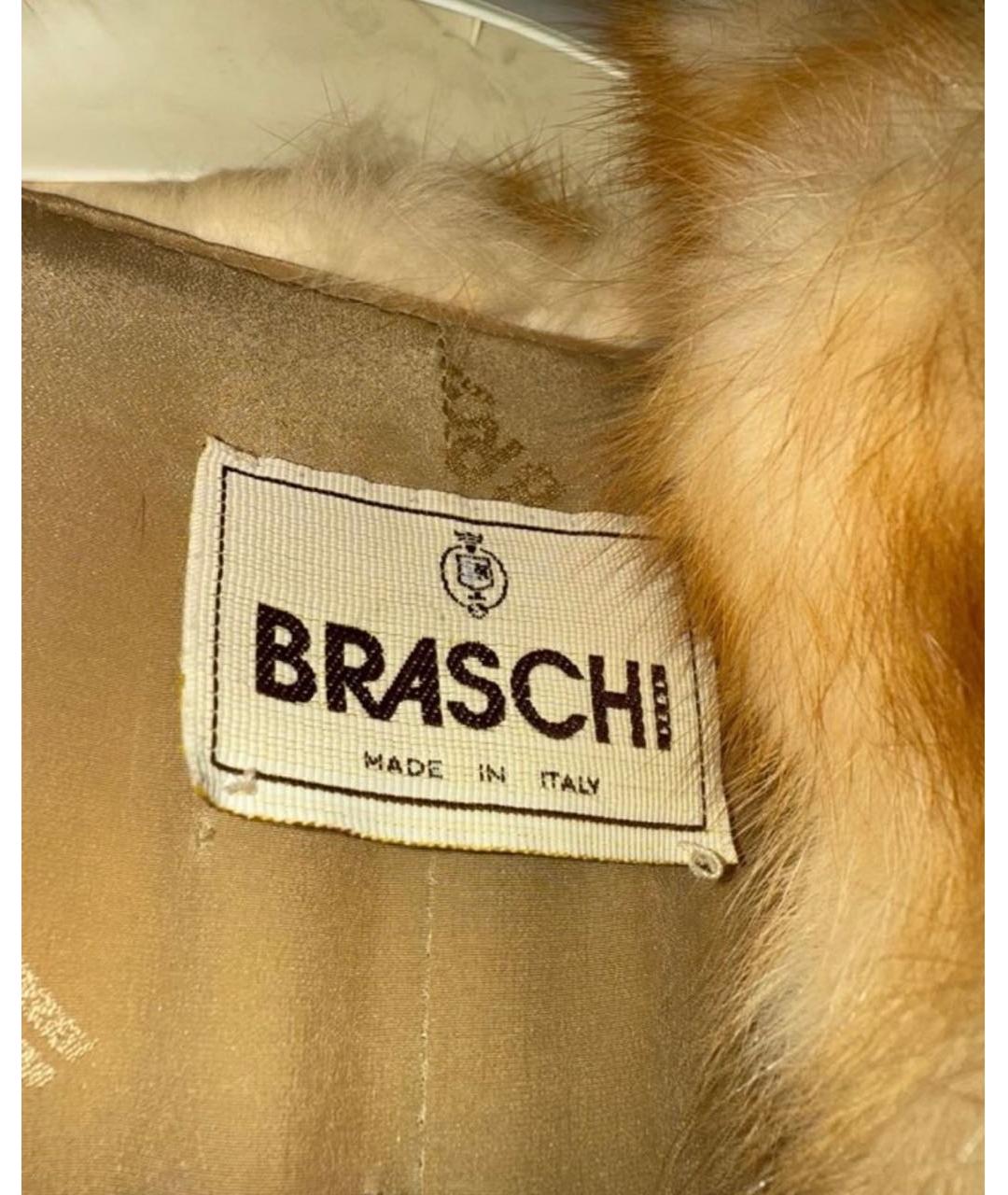 BRASCHI Бежевая меховая шуба, фото 3